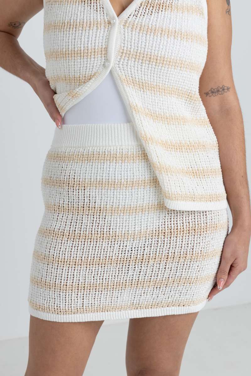 Sol Stripe - Korte Rok Dames