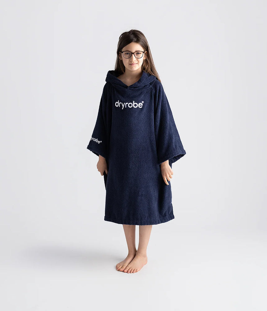 DRYROBE Manteau de serviette Bio KIDS Navy 10-13