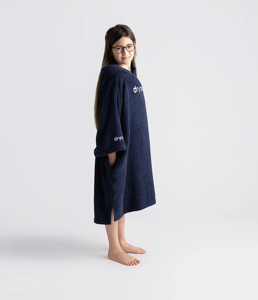 DRYROBE Manteau de serviette Bio KIDS Navy 10-13