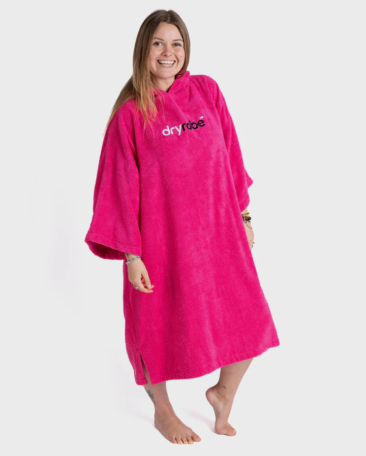 Bañera Toalla - Poncho de Algodón Orgánico Adulto Rosa