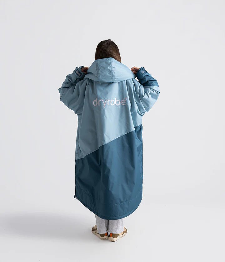 Advance Kids Changerobes - Poncho Impermeable Zippé Bleu/GrisPonchosDryrobe