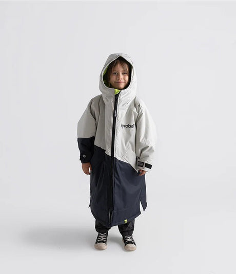 Advance Kids Changerobes - Poncho Impermeable Zippé Enfant Gris/CitronPonchosDryrobe