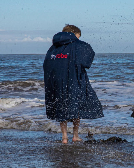 Advance Kids Changerobes - Poncho Impermeable Zippé Enfant Navy/GrisPonchosDryrobe