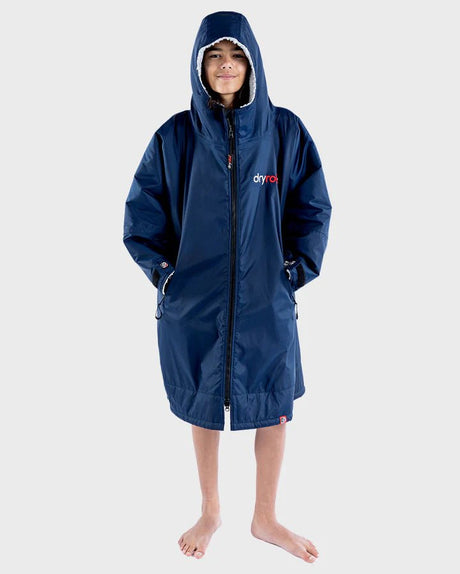 Advance Kids Changerobes - Poncho Impermeable Zippé Enfant Navy/GrisPonchosDryrobe