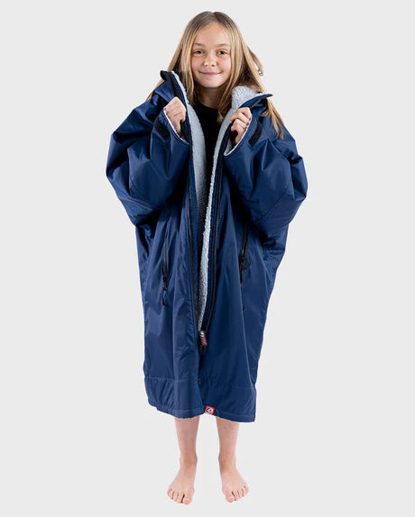 Advance Kids Changerobes - Poncho Impermeable Zippé Enfant Navy/GrisPonchosDryrobe