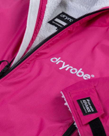 Advance Kids Changerobes - Poncho Impermeable Zippé Enfant Rose/GrisPonchosDryrobe