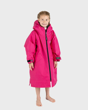 Advance Kids Changerobes - Poncho Impermeable Zippé Enfant Rose/GrisPonchosDryrobe