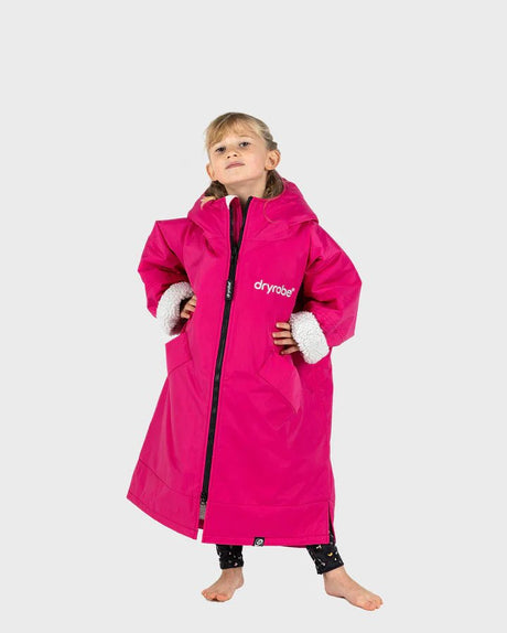 Advance Kids Changerobes - Poncho Impermeable Zippé Enfant Rose/GrisPonchosDryrobe