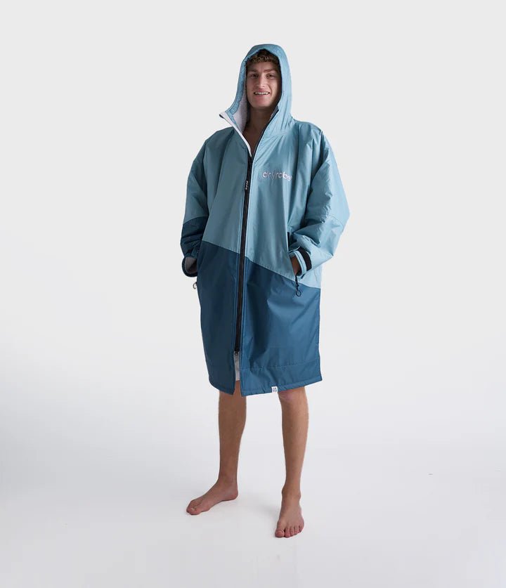 Advance - Poncho Impermeable Zippé Adulte Manches Longues Bleu / GrisPonchosDryrobe