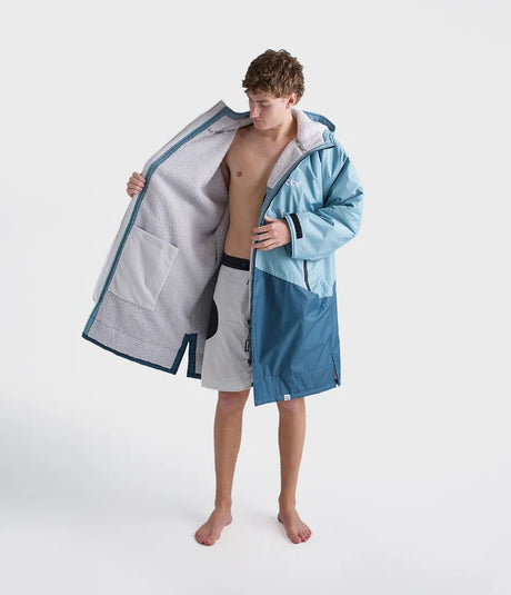 Advance - Poncho Impermeable Zippé Adulte Manches Longues Bleu / GrisPonchosDryrobe