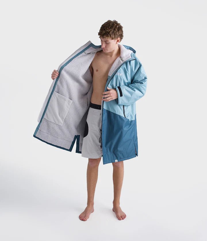 Advance - Poncho Impermeable Zippé Adulte Manches Longues Bleu / GrisPonchosDryrobe