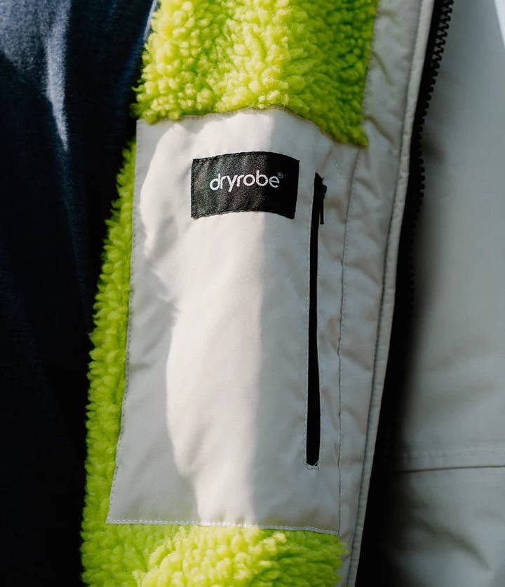 Advance - Poncho Impermeable Zippé Adulte Manches Longues Gris/CitronPonchosDryrobe