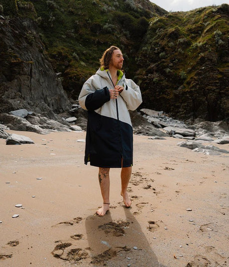 Advance - Poncho Impermeable Zippé Adulte Manches Longues Gris/CitronPonchosDryrobe
