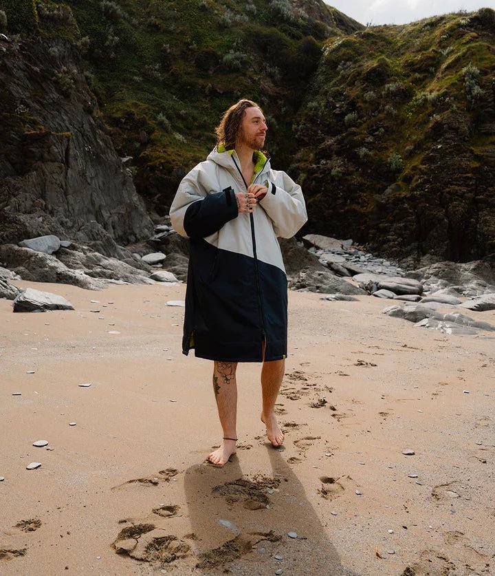 Advance - Poncho Impermeable Zippé Adulte Manches Longues Gris/CitronPonchosDryrobe