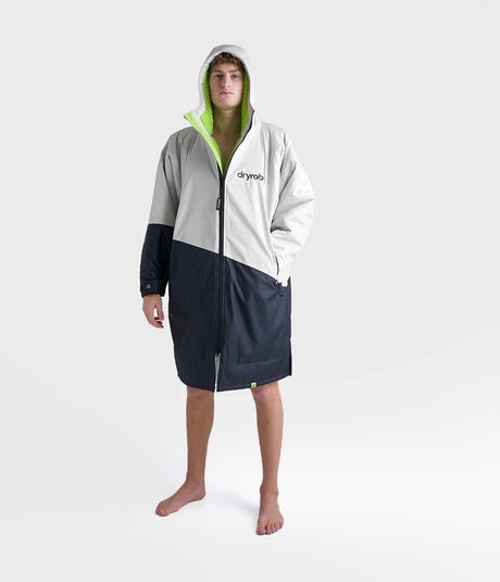 Advance - Poncho Impermeable Zippé Adulte Manches Longues Gris/CitronPonchosDryrobe