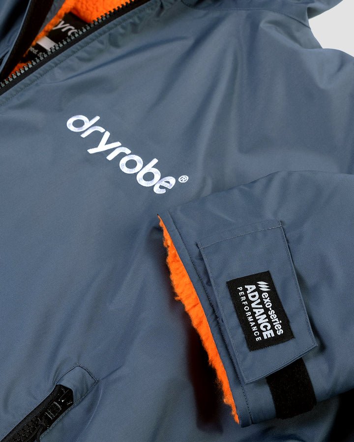 Advance - Poncho Impermeable Zippé Adulte Manches Longues Gris/OrangePonchosDryrobe