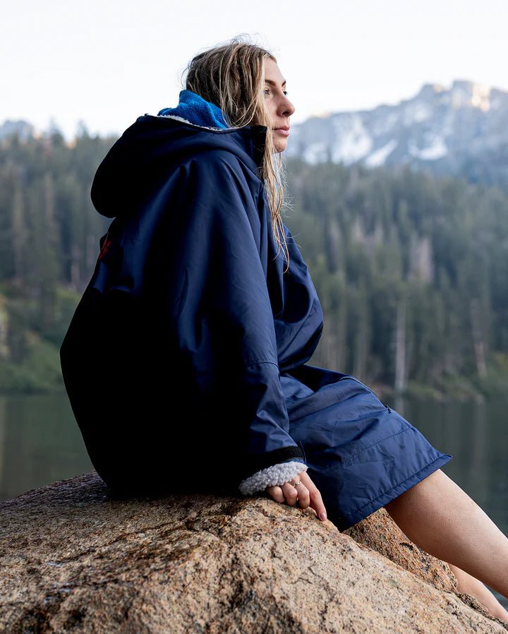 Advance - Poncho Impermeable Zippé Adulte Manches Longues Navy / GrisPonchosDryrobe