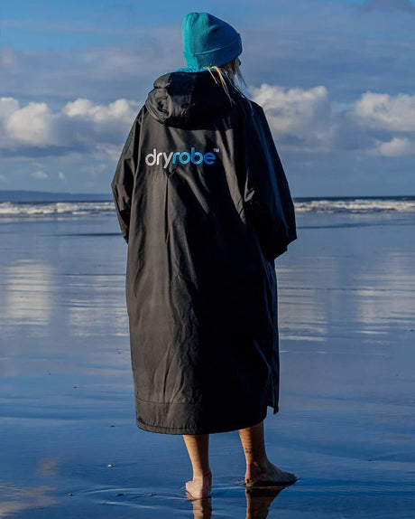 Advance - Poncho Impermeable Zippé Adulte Manches Longues Noir / BleuPonchosDryrobe