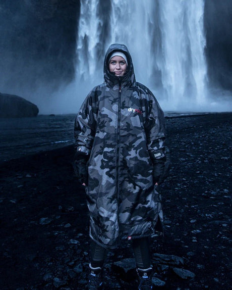 Advance - Poncho Impermeable Zippé Adulte Manches Longues Noir/CamoPonchosDryrobe