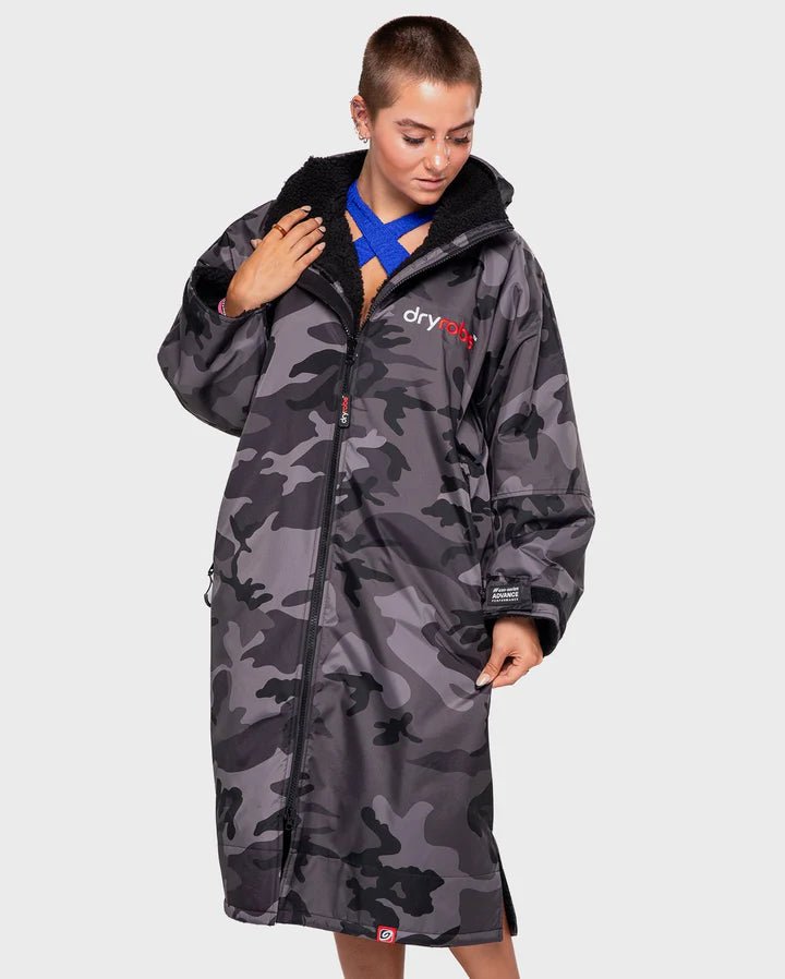 Advance - Poncho Impermeable Zippé Adulte Manches Longues Noir/CamoPonchosDryrobe
