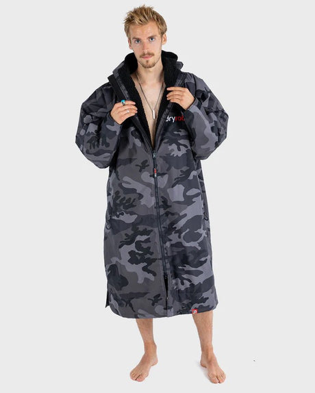 Advance - Poncho Impermeable Zippé Adulte Manches Longues Noir/CamoPonchosDryrobe