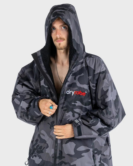 Advance - Poncho Impermeable Zippé Adulte Manches Longues Noir/CamoPonchosDryrobe