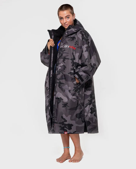 Advance - Poncho Impermeable Zippé Adulte Manches Longues Noir/CamoPonchosDryrobe