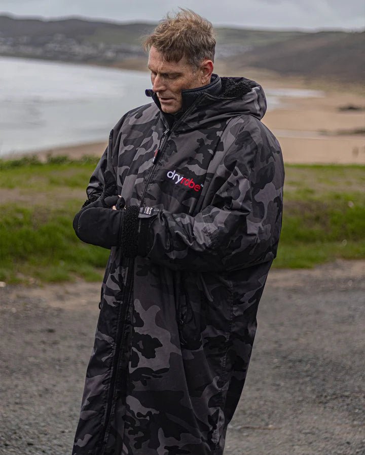Advance - Poncho Impermeable Zippé Adulte Manches Longues Noir/CamoPonchosDryrobe