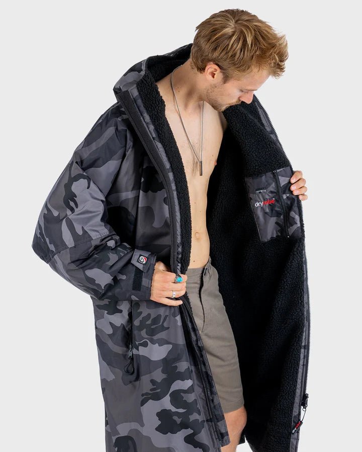 Advance - Poncho Impermeable Zippé Adulte Manches Longues Noir/CamoPonchosDryrobe