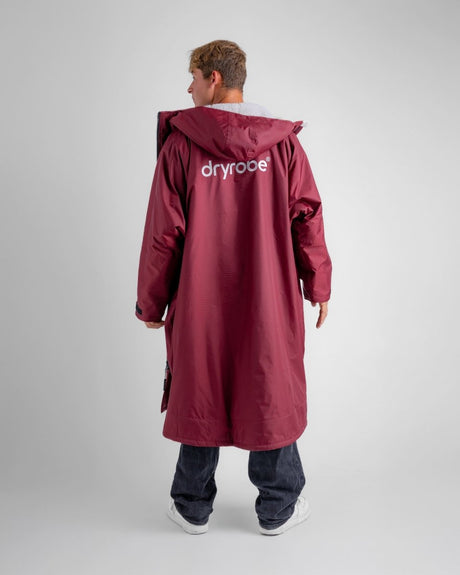Advance - Poncho Impermeable Zippé Adulte Manches Longues Rouge / GrisPonchosDryrobe