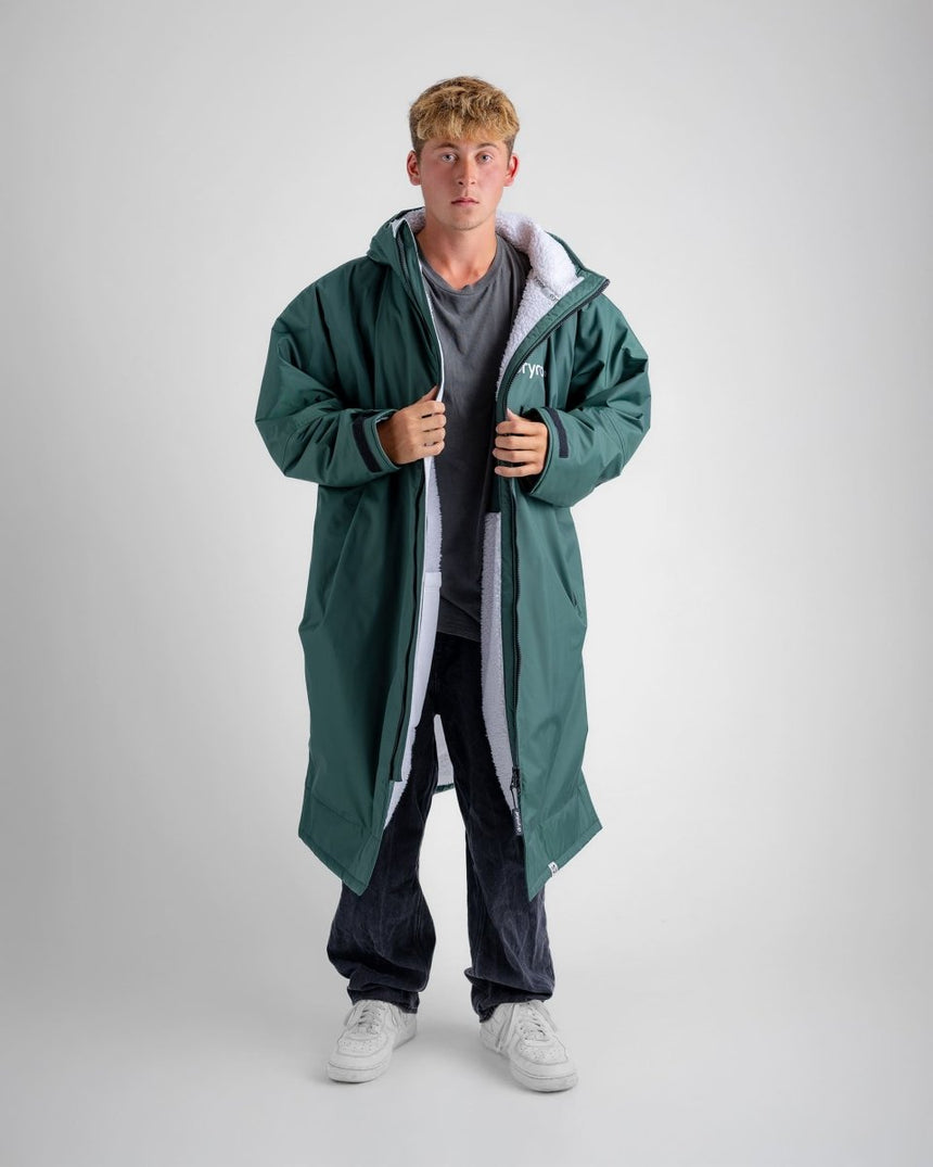Advance - Poncho Impermeable Zippé Adulte Manches Longues VertPonchosDryrobe