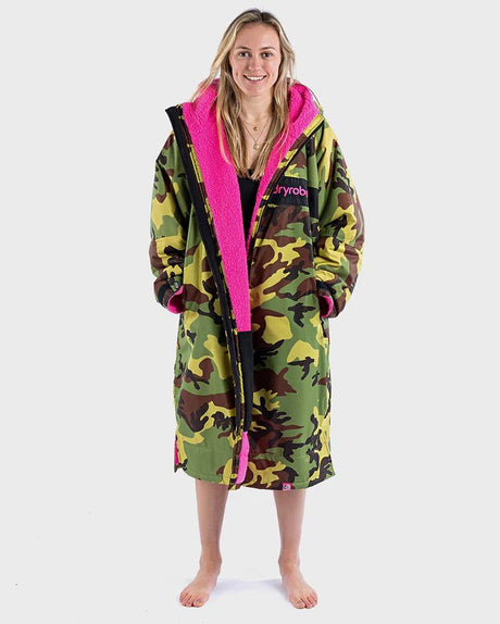 Advance - Poncho Impermeable Zippé Adulte Manches Longues Vert CamoPonchosDryrobe