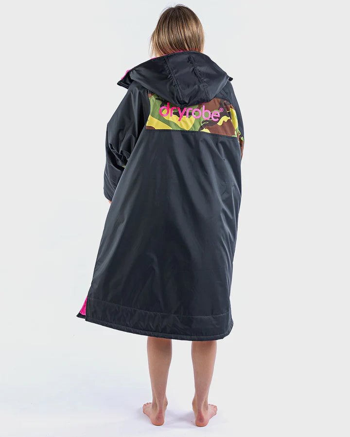 Advance - Poncho Impermeable Zippé Adulte ML Noir / Pink Logo CamoPonchosDryrobe