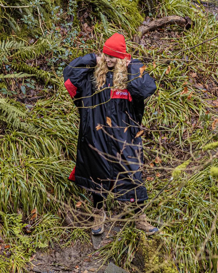 Advance - Poncho Impermeable Zippé Adulte ML Remix Noir / RougePonchosDryrobe