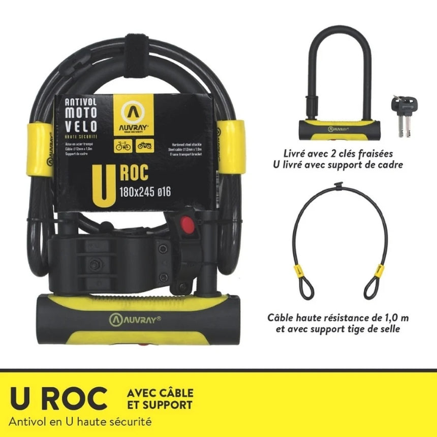 Antivol U 180X245 D.14+Cable100 D12