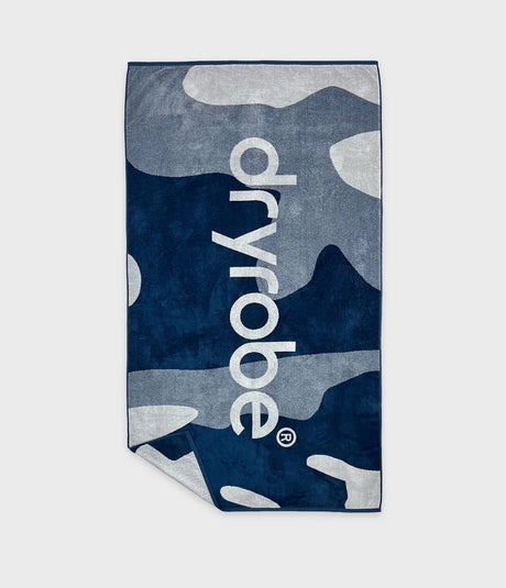 Beach Towel - Serviette De Plage Bleu Noir CamoServiettesDryrobe