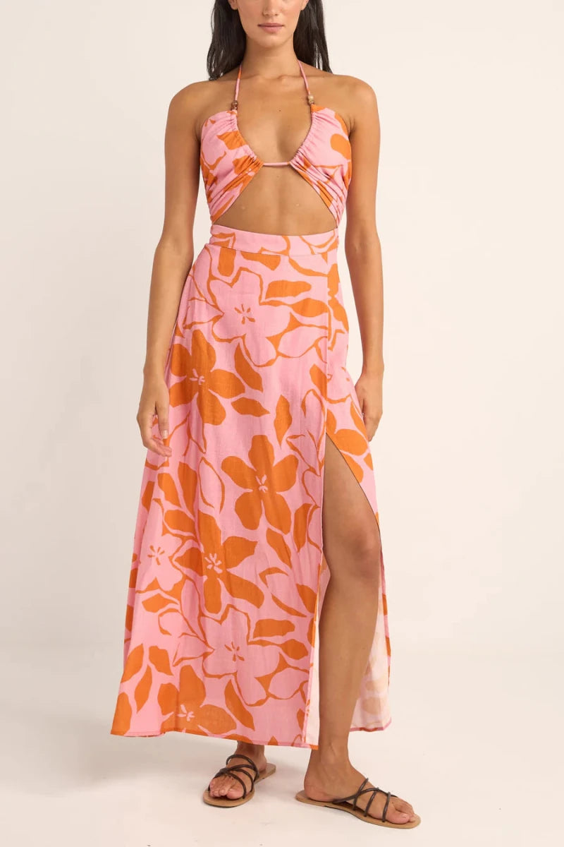 Bora Bora Floral Cut Out Maxi Robe FemmeDressRhythm
