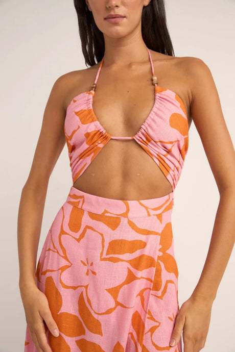 Bora Bora Floral Cut Out Maxi Robe FemmeDressRhythm