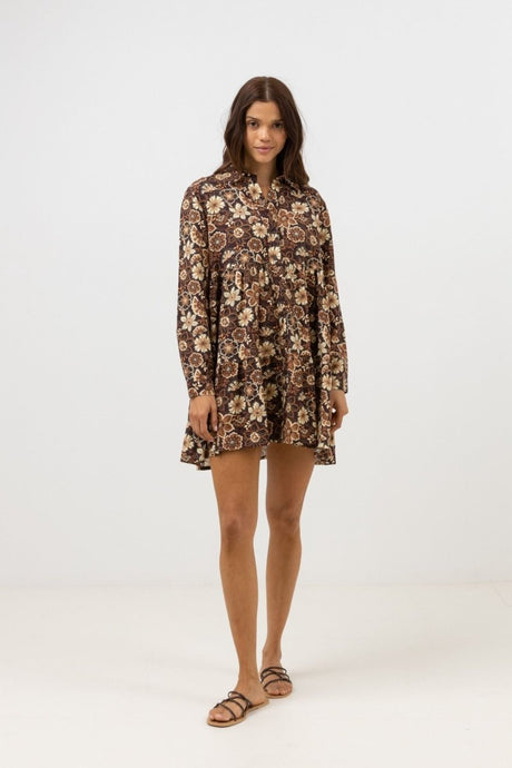 Cantabria Floral Tiered - Robe Courte FemmeDressRhythm