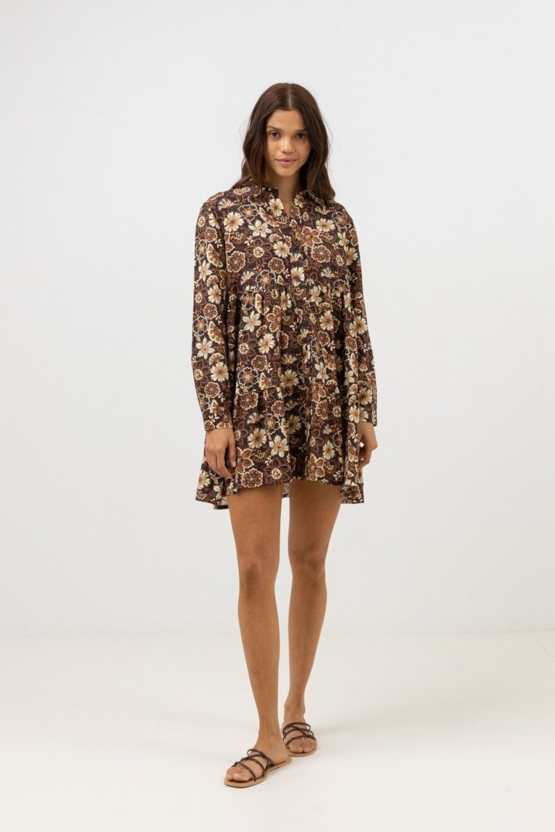 Cantabria Floral Tiered - Robe Courte FemmeDressRhythm