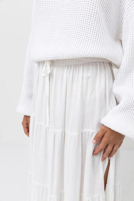 Classic Tiered Maxi Skirt Femme#SkirtRhythm