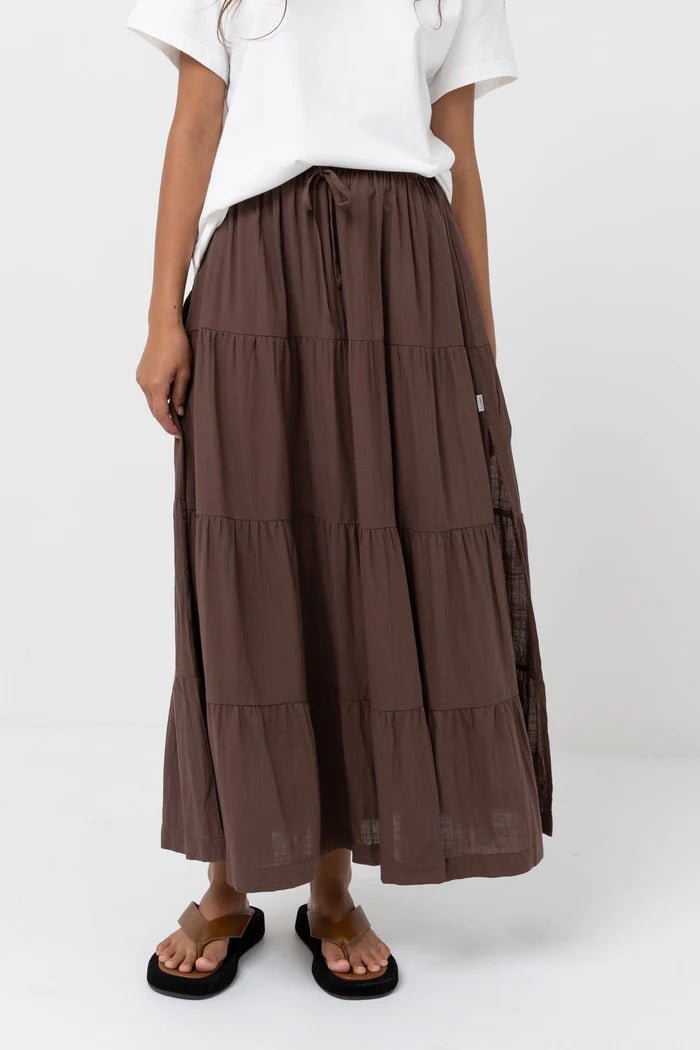 Classic Tiered Maxi Skirt Femme#SkirtRhythm