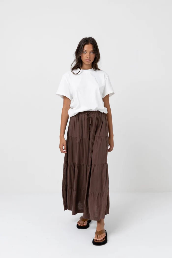 Classic Tiered Maxi Skirt Femme#SkirtRhythm