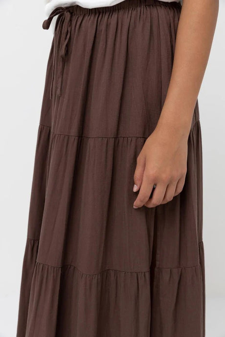 Classic Tiered Maxi Skirt Femme#SkirtRhythm