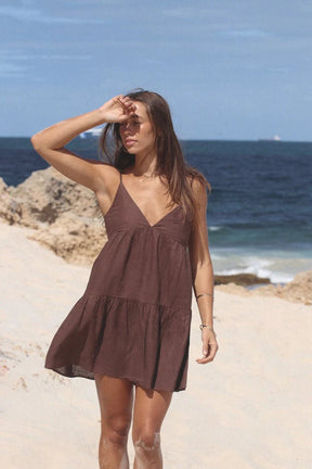 Classic Tiered Mini Robe Femme#DressRhythm
