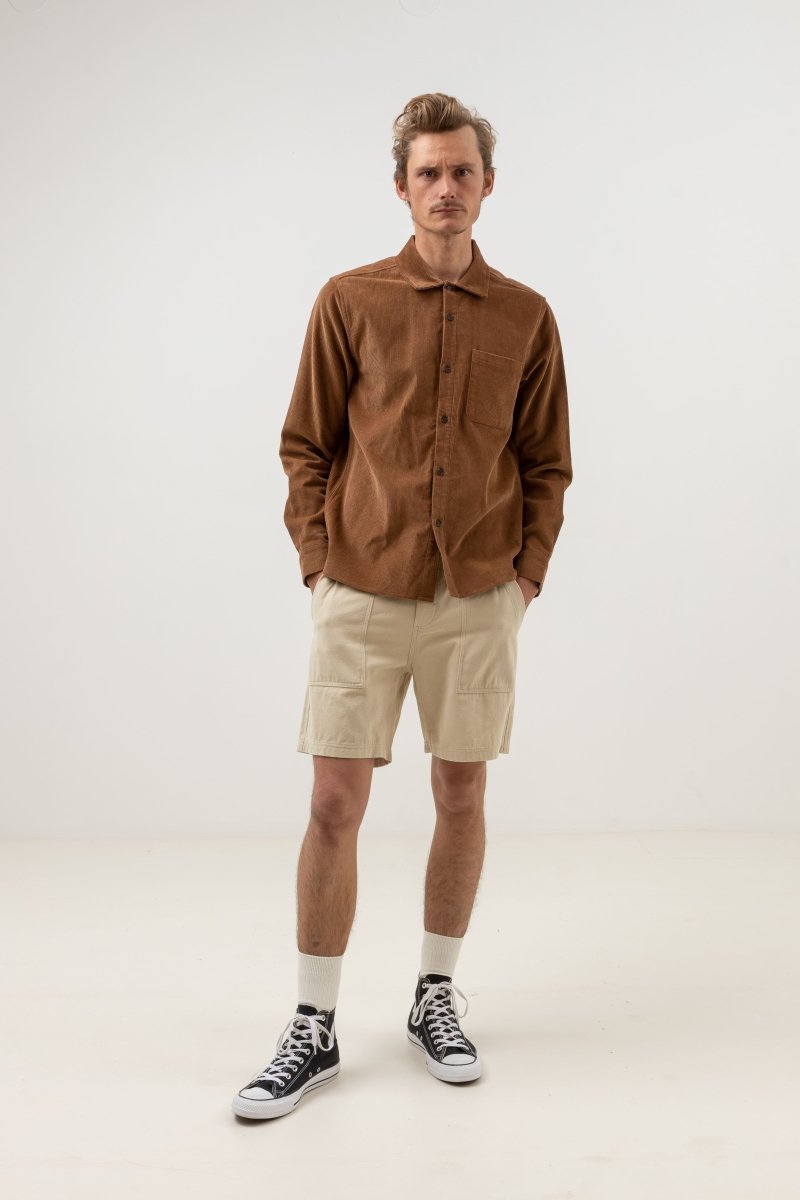 Corduroy Ls Chemise Manches Longues Velours Côtelé HommeChemisesRhythm