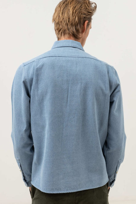 Denim Ls Shirt Chemise Jean Manches Longues HommeChemisesRhythm