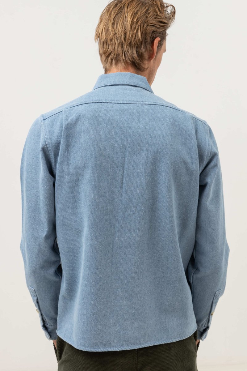 Denim Ls Shirt Chemise Jean Manches Longues HommeChemisesRhythm