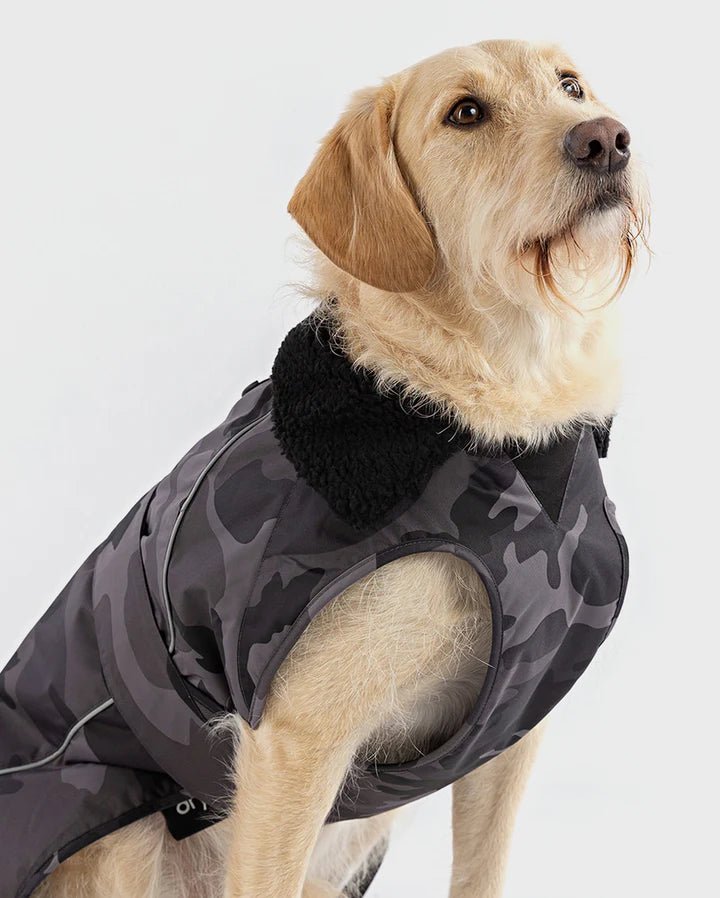 Dog Coat - Veste pour chien Noir Camo /NoirPonchosDryrobe