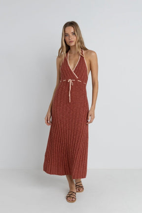 Empire Halter Knit - Robe Mi-Longue FemmeDressRhythm